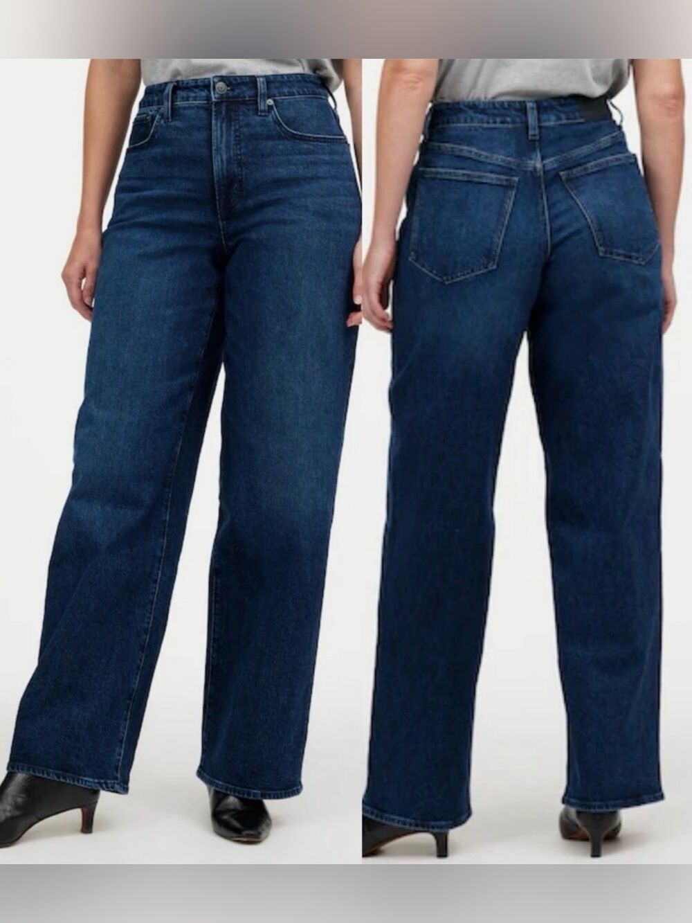 Madewell The Curvy Perfect Vintage Wide-Leg Jean nighthawk wash Size 27